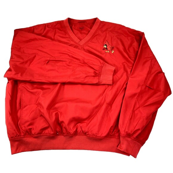 Cardinals Acuity Windbreaker Jacket Red Polyurethane Coating Golf XXL Men V-Neck - Picture 2 of 12